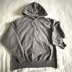 Champion Reverse Weave Hoodie Mens L Gray Heavy Pullover Sweatshirt GF68 548353